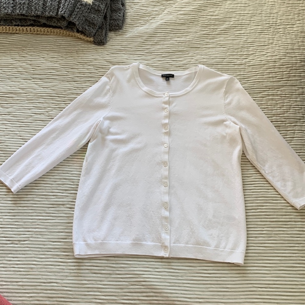Talbots white cardigan, NWOT